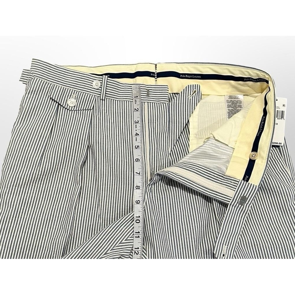 Polo by Ralph Lauren Gray Striped Chinos - Picture 5 of 9